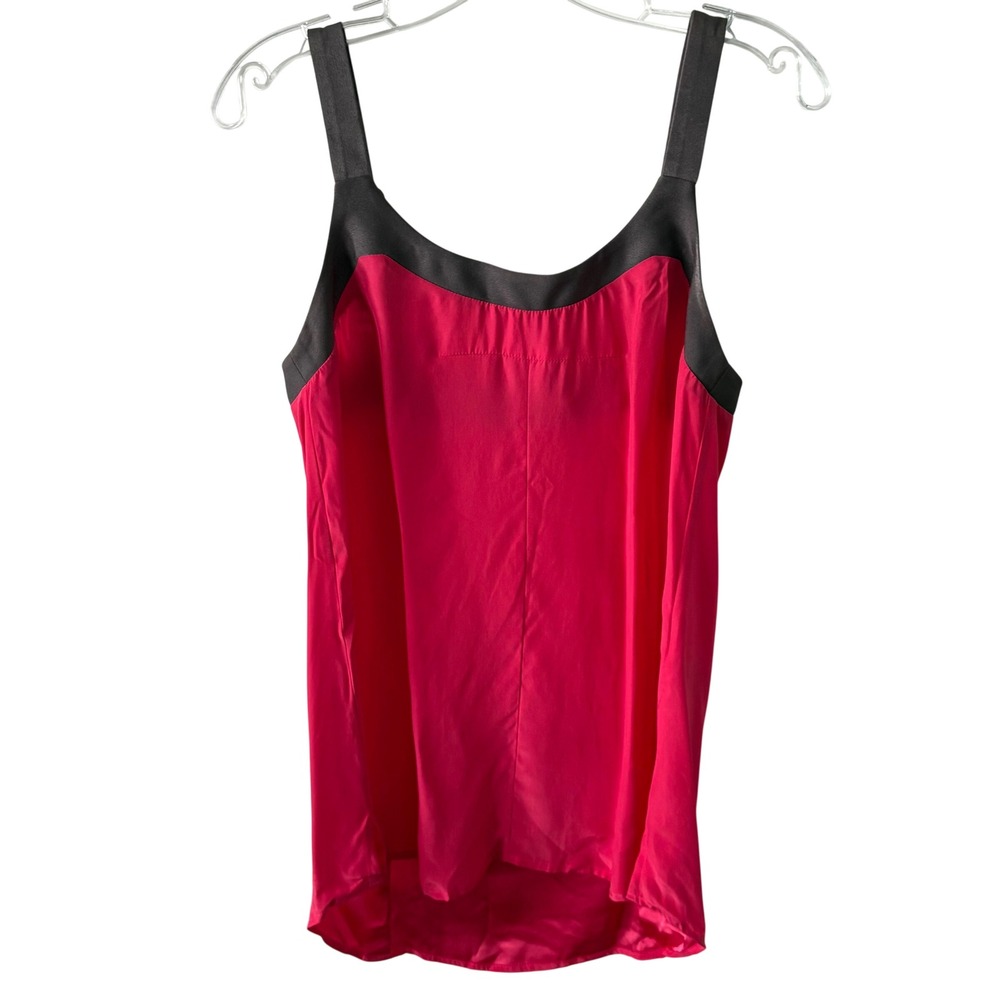 Rag & Bone Hot Pink and Grey Silk Charmeuse Tank in Size S